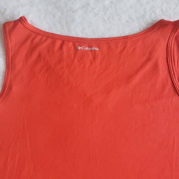 COLUMBIA V Neck Sleeveless Polyester Active Red Tank Top SZ L - Picture 10 of 17